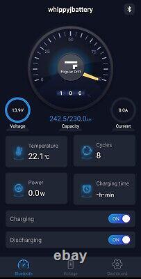 Lithium Leisure Battery Fogstar Drift 12v 230Ah Only been charged 8 times