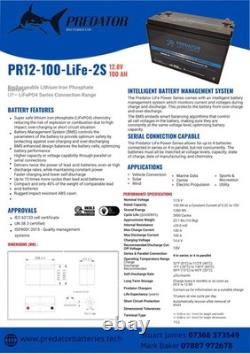 Lithium LiFePO4 12V 100AH Leisure Battery Campervan Caravan Boat RV 330172214