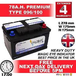 Marine Leisure 12v 76 Ah 680 Cca Amps Car Battery 096 100 12v Heavy Duty Sealed