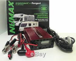 Numax 12V 10A Automatic Intelligent Leisure Battery Charger Caravan Motorhome