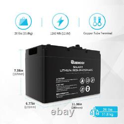 Open Box Renogy 100Ah Solar Lithium Battery 12V Smart Leisure BMS Deep Cycles RV
