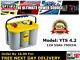 Optima Yts 4.2 Yellow Top Leisure Agm Battery 12v Charged And Ready To Go