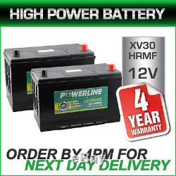 PAIR OF 105Ah LEISURE BATTERIES, BOAT, MARINE 12V POWERLINE POSITIVE RIGHT