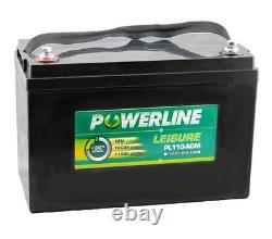 PL110-AGM Powerline AGM Leisure and Marine Battery 100Ah
