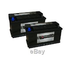 Pair Of 110amp New 12v Quality Leisure Batteries Powerline Xv110