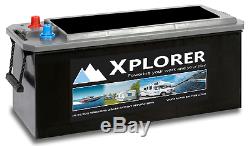 Pair Of 12v Xplorer Sealed Calcium 180 Ah Leisure Batteries