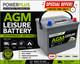 Powerplus Hfb-85 12v 85ah Agm Leisure Batteries Campervan Leisure Battery