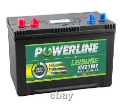 Powerline 12V Leisure Battery LX27MF Ideal for Camper Camping Motor home