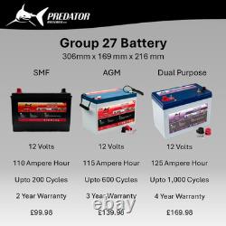 Predator Batteries 12v 105Ah Deep Cycle Carbon Gel Leisure Battery