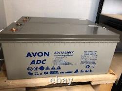 RELIST-2x Brand New AVON LEISURE BATTERIES AGM GEL 12v 230ah Cost £722 Must Sell