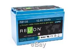 RELiON RB100 12v 100AH Leisure, Solar, Wind and Off-grid LiFePO4 Battery