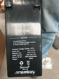 RENEWABLE/LEISURE/MOTOR-RRP £1K. Lead crystal battery 6-CNFT-170 12V 170Ah M8-F