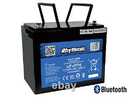 RHYTHMIC Lithium LiFePO4 12V 100AH Leisure Battery for Leisure & Marine Range