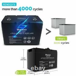 Renogy 100Ah Solar Lithium Battery 12V LiFePO4 Smart Leisure BMS Deep Cycles RV