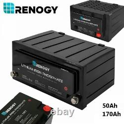 Renogy 12V 50Ah 170Ah LiFePO4 Lithium Iron Phosphate Battery BMS Leisure RV