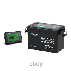 Renogy 200Ah 12V LiFePO4 Lithium Leisure Battery with 500A Battery Monitor