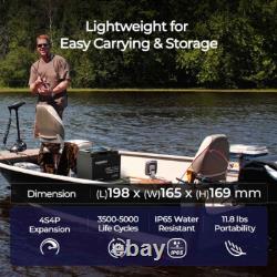 Renogy 50Ah 12V LiFePO4 Lithium Leisure Battery BMS IP65 for Off-grid Use