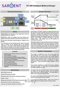 SARGENT PX300KIT Leisure Battery Charger 300w 12v Charger