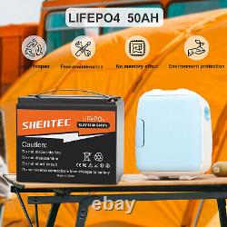 Shentec LiFePO4 12V 50Ah Lithium Leisure Battery BMS Off Grid Solar RV Home