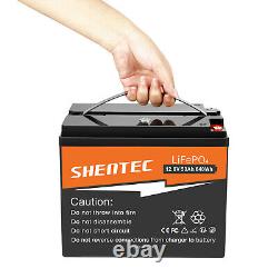 Shentec LiFePO4 12V 50Ah Lithium Leisure Battery BMS Off Grid Solar RV Home