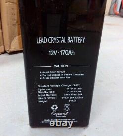 Skycorp 12V 170AH Lead Crystal Battery Leisure / solar / yacht / canal boat