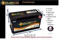 SolarFlex SFL110 Leisure Battery for Camping 12 volt 110 Ah C100 4 yr warr