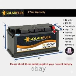 SolarFlex SFL130 12V 130Ah Leisure Battery Caravan Campervan Motorhome Pos FR