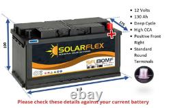 SolarFlex SFL130 12V 130Ah Leisure Battery Deep Cycle with 4 Year Warranty