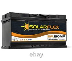 SolarFlex SFL130 12V 130Ah Leisure Battery Deep Cycle with 4 Year Warranty
