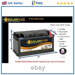 SolarFlex SFL130 Leisure Battery for Boat 12 volt 130 Ah C100 4 yr warr. New