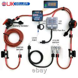 Split Charge Relay kit 12V 140amp VSR Ready Made Cable for Leisure Battery UK