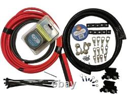 Split Charge Relay kit with 12V 140amp VSR 16mm 110Amp cable leisure battery