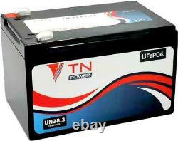 TN Power Lithium Leisure Battery 12V 12Ah LiFePO4 for Golf & Mobility