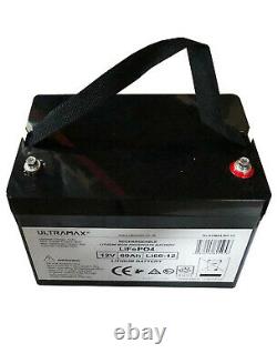 ULTRAMAX LEISURE BATTERY 12v 60Ah LiFePO4 LITHIUM FOR MOBILE HOMES & GOLF CARTS
