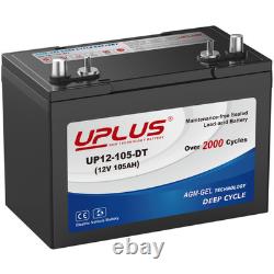 UPLUS 12V 105Ah Leisure Battery UP12-105-DT, 2000 Cycles, DT Terminal