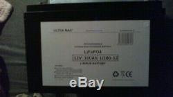 Ultra-max 12v 100 ah lithium life-po4 leisure batteries X2