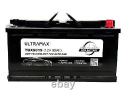 Ultramax 017 019 Battery AGM fits Alfa BMW Citroen Ford Mercedes Peugeot VW