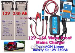 VICTRON ENERGY 12V 230Ah Truck Leisure Battery KIT w Smart Water Proof Charger