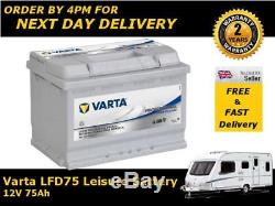 Varta LFD75 12V 75Ah Deep Cycle Leisure Boat Marine Battery