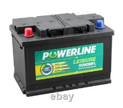 XV80MFL Powerline Leisure Battery 12V (Positive Front Left)