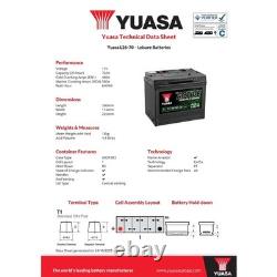 Yuasa L26-70 Leisure Battery 12V 70Ah 3Yr Wt For Swift Bailey Elddis Caravan Kit