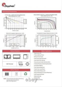 ZHYPHEN LITHIUM LEISURE BATTERY 12V (12.8V) 120Ah 1.5kWh LiFePO4 with CANbus