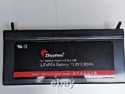 ZHYPHEN LITHIUM LEISURE BATTERY 12V (12.8V) 300Ah 3.8kWh LiFePO4 with CANbus