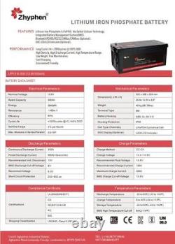 ZHYPHEN LITHIUM LEISURE BATTERY 12V (12.8V) 300Ah 3.8kWh LiFePO4 with CANbus